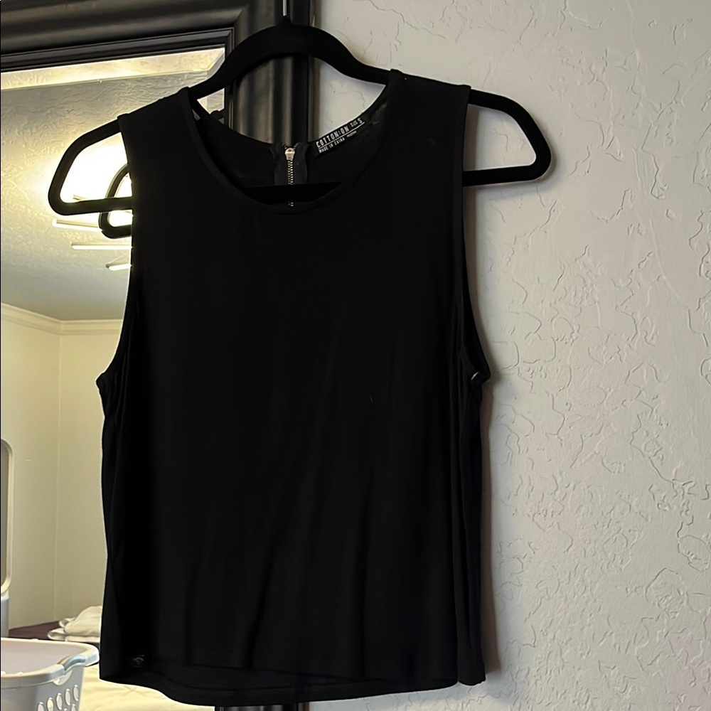 Cotton On Black Sleeveless Crop Tank Top